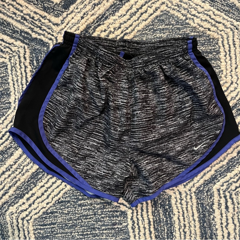 Nike Tempo Women's Black Grey and Blue Athletic Running Shorts